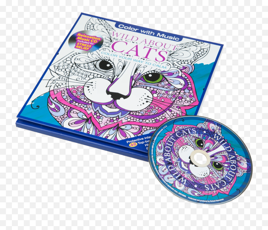 Wild About Cats Adult Coloring Book - Cartoon Emoji,Music Book Emoji