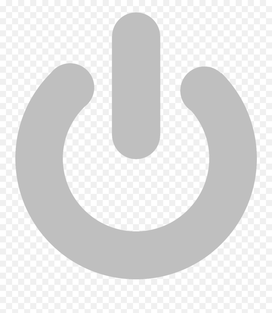 Power On Off Button Grey - Power Off Button Transparent Emoji,Emoticons Flip Off
