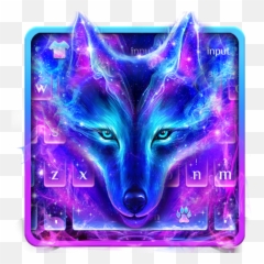 Galaxy Wolf Keyboard Theme - Diamond Painting Emoji