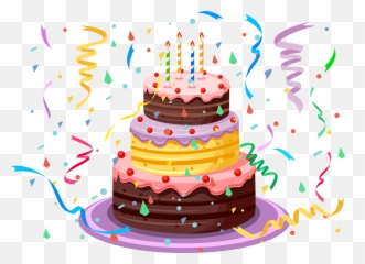 4443 Confetti Free Clipart - Birthday Cake Png Emoji