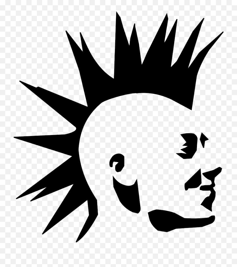 Punk Hair Png - Stencil Punk Emoji,Member Berry Emoji