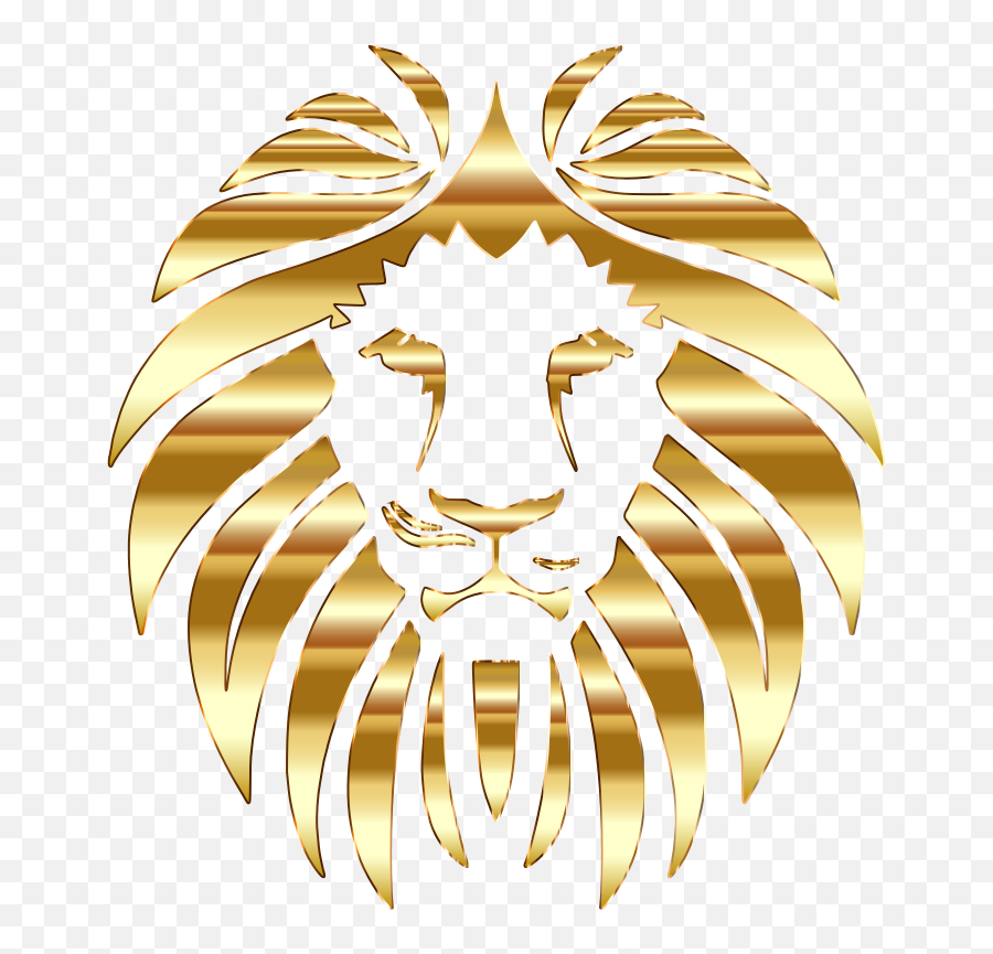 Lions Clipart Golden Lion Lions Golden - King Lion Logo Design Emoji,Leo Zodiac Sign Emoji