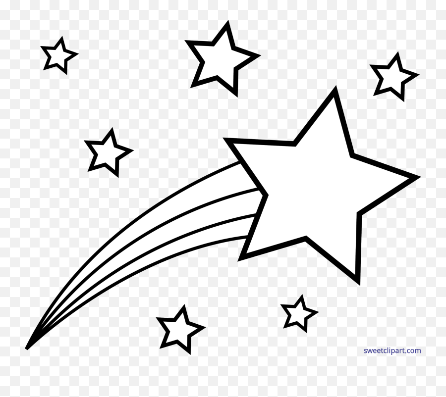 Star Clipart Tumblr - Shooting Star Clipart Black And White Emoji,Star Outline Emoji