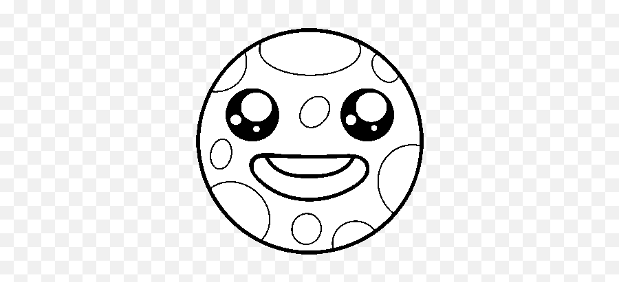 The Kawaii Moon Coloring Page - Tierra Kawaii Para Colorear Emoji,Happy Emoticon Kawaii