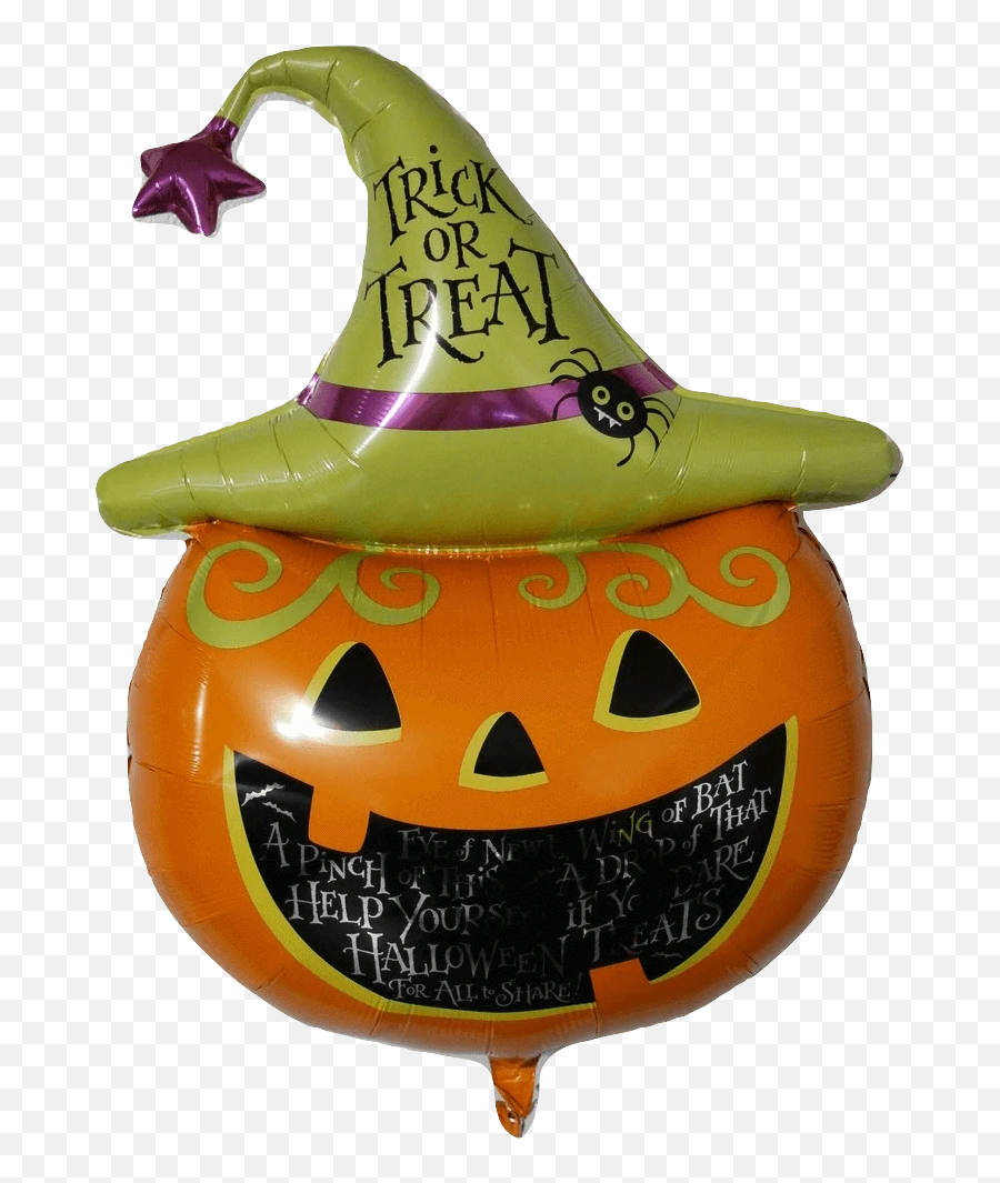 31 Witch Hat Pumpkin Halloween Balloon - Inflatable Emoji,Jackolantern Emoji