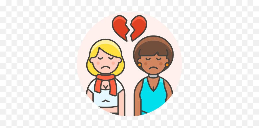 Breakup Couple Lesbian Free Icon Of - Break Up Animated Png Emoji,Lesbian Emoji