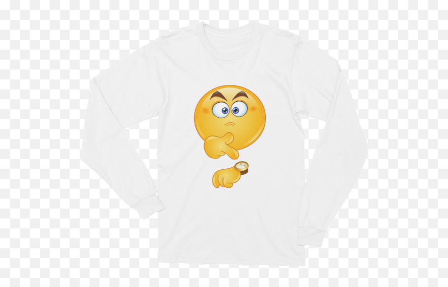 Unisex Respect Time Emoji Long Sleeve T - Smiley,Window Emoji