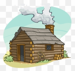 Cartoon Cabin Clipart - Pilgrim Houses Emoji