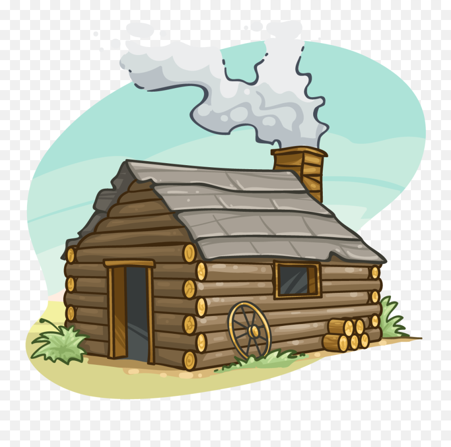 Cartoon Cabin Clipart - Pilgrim Houses Clipart Emoji,Cabin Emoji