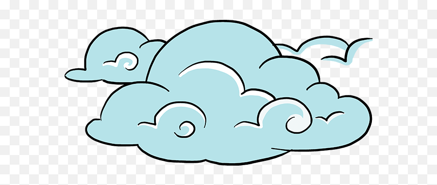 How To Draw Clouds - Really Easy Drawing Tutorial Clip Art Emoji,On Cloud Nine Emoji