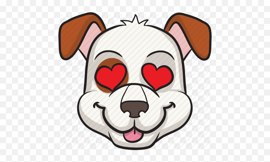 Dog Cartoon Emojis - Cartoon Dog With Tongue Out,Dog Emoji Text