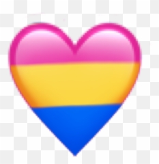 Pan Pansexual Panpride Blue Yellow Pink Heart Emojihear - Heart,Pan Emoji
