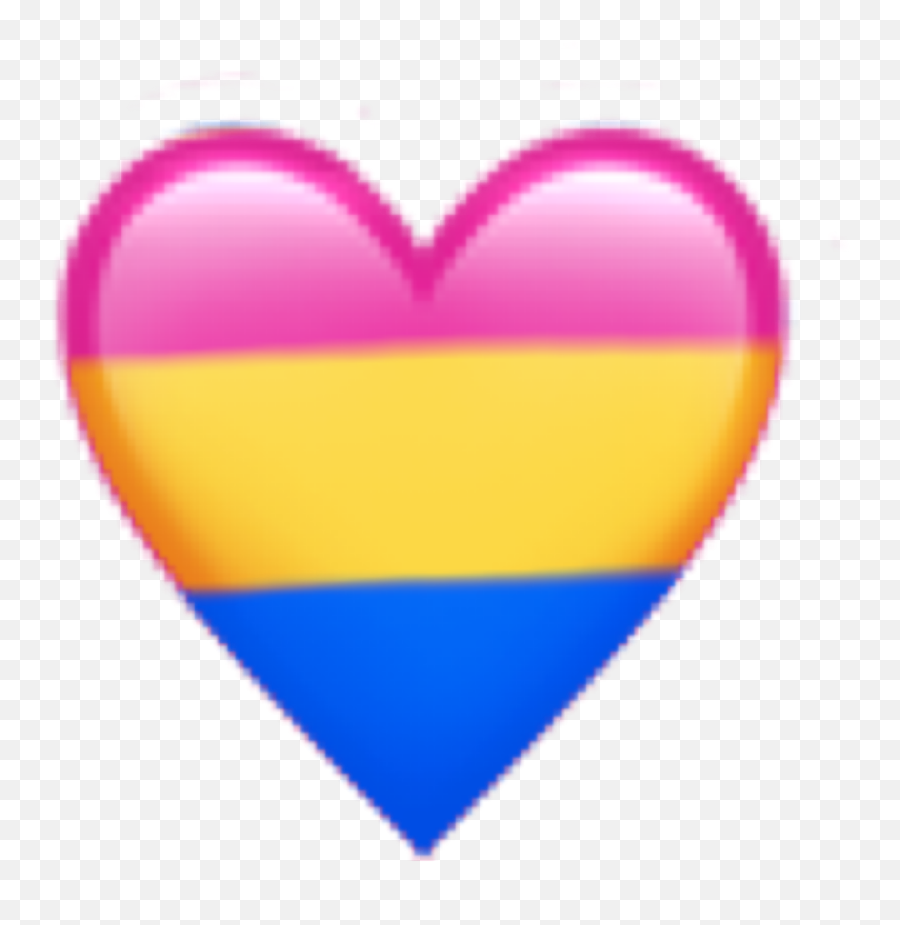 Pan Pansexual Panpride Blue Yellow Pink Heart Emojihear - Heart,Pan Emoji