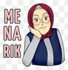 Hijab Sticker 11 - Stickers for WhatsApp Cartoon Emoji