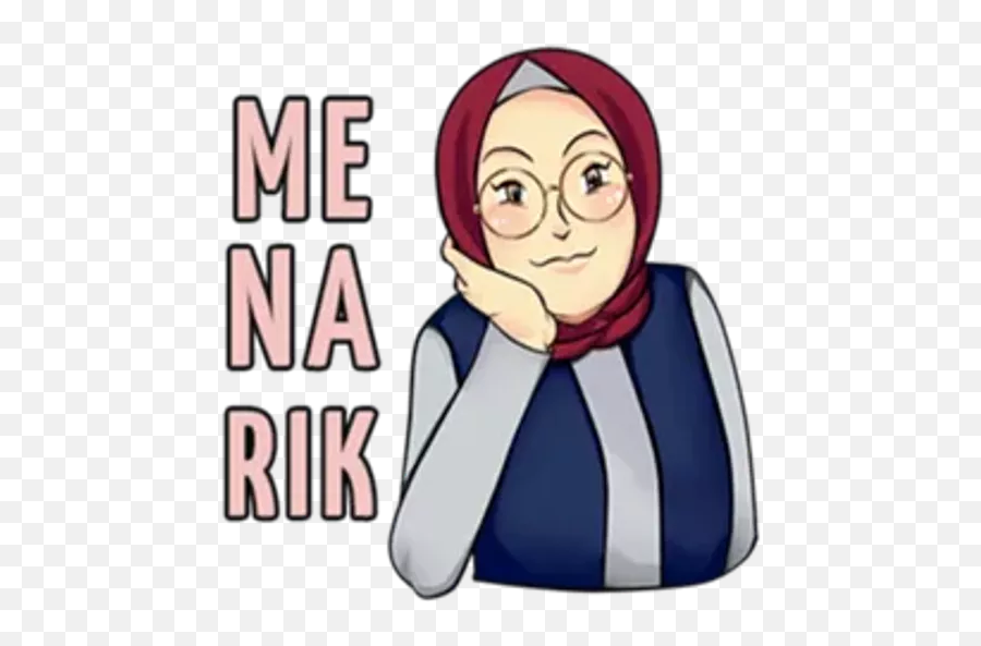 Hijab Sticker 11 - Stickers For Whatsapp Cartoon Emoji,Hijab Emoji Download
