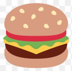 Hamburger Emoji Clipart - Burger Transparent Background