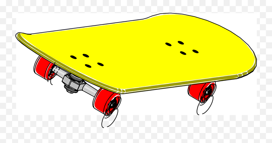 Skateboard Board Skating Sports Toy - Yellow Skateboard Clipart Emoji,Bow Emoticon
