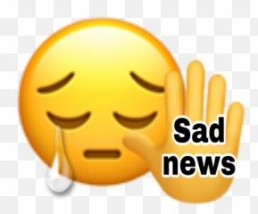 Stop Sadnews Bad Cry Sticker - Happy Emoji