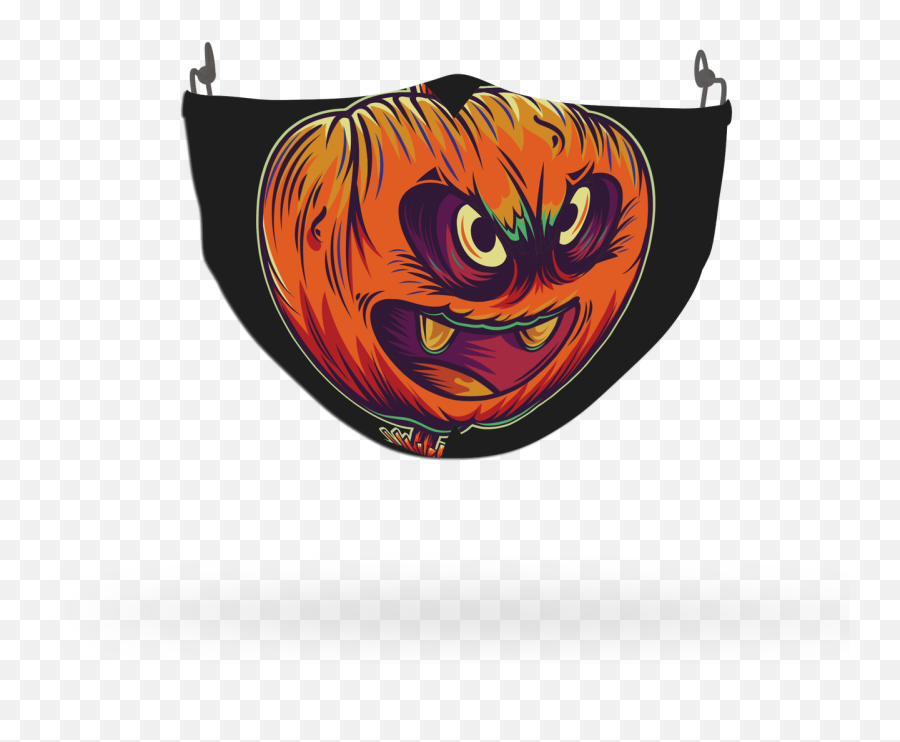 Horror Pumpkin Pattern Face Covering Print 1 - Happy Emoji,Emoji Pencil Case