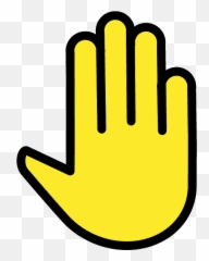 Raised Back Of Hand Emoji Clipart - Png Stop Signal
