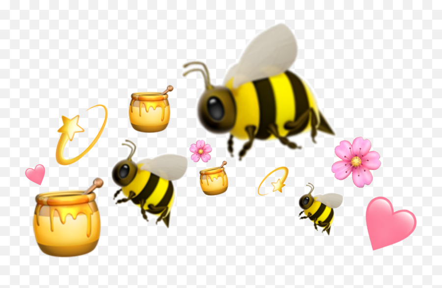 Yellow Emoji Emojicrown Sticker - Happy,Bumble Bee Emoji