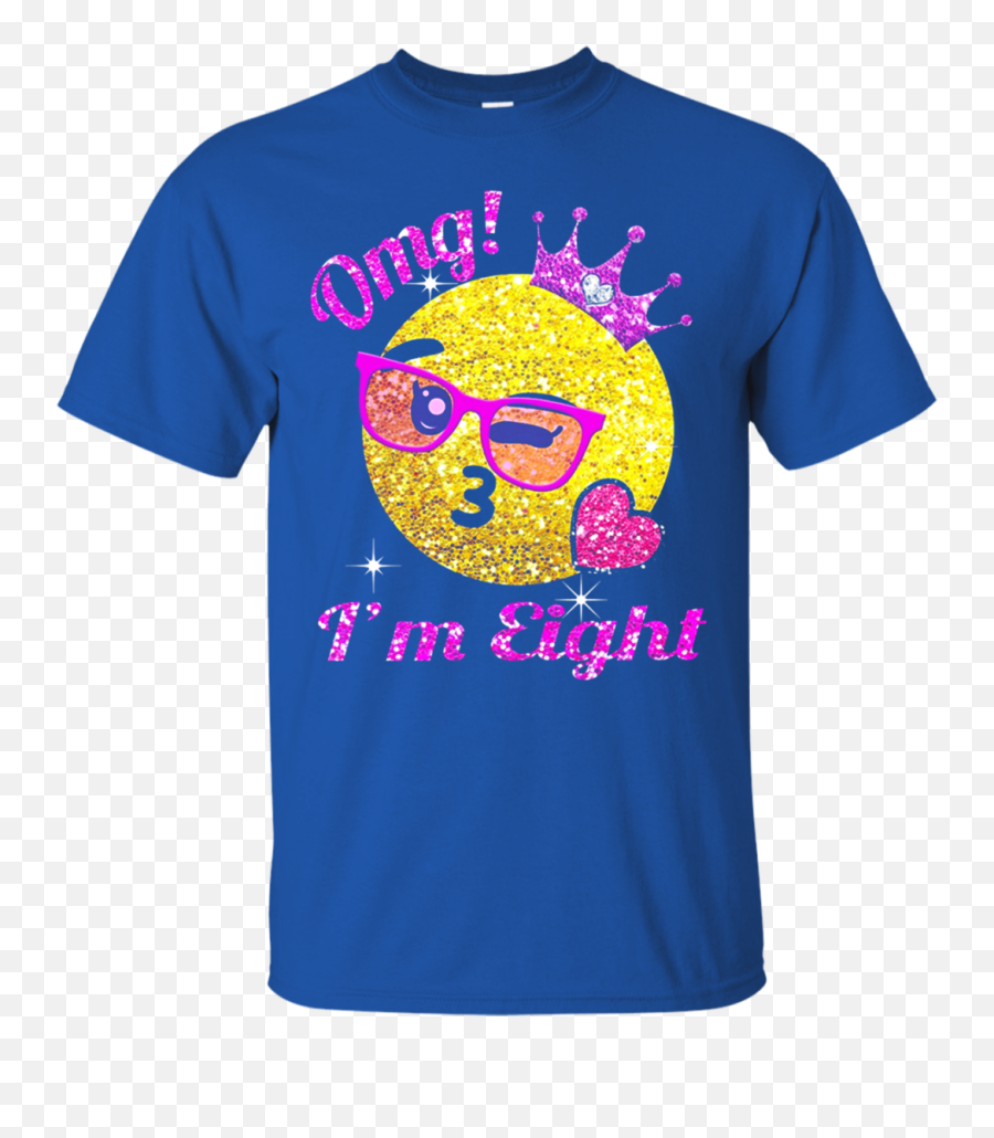 Omg Im 8 Birthday Emoji Crown T Shirt - 46th Birthday Shirts,Emoji Sweater
