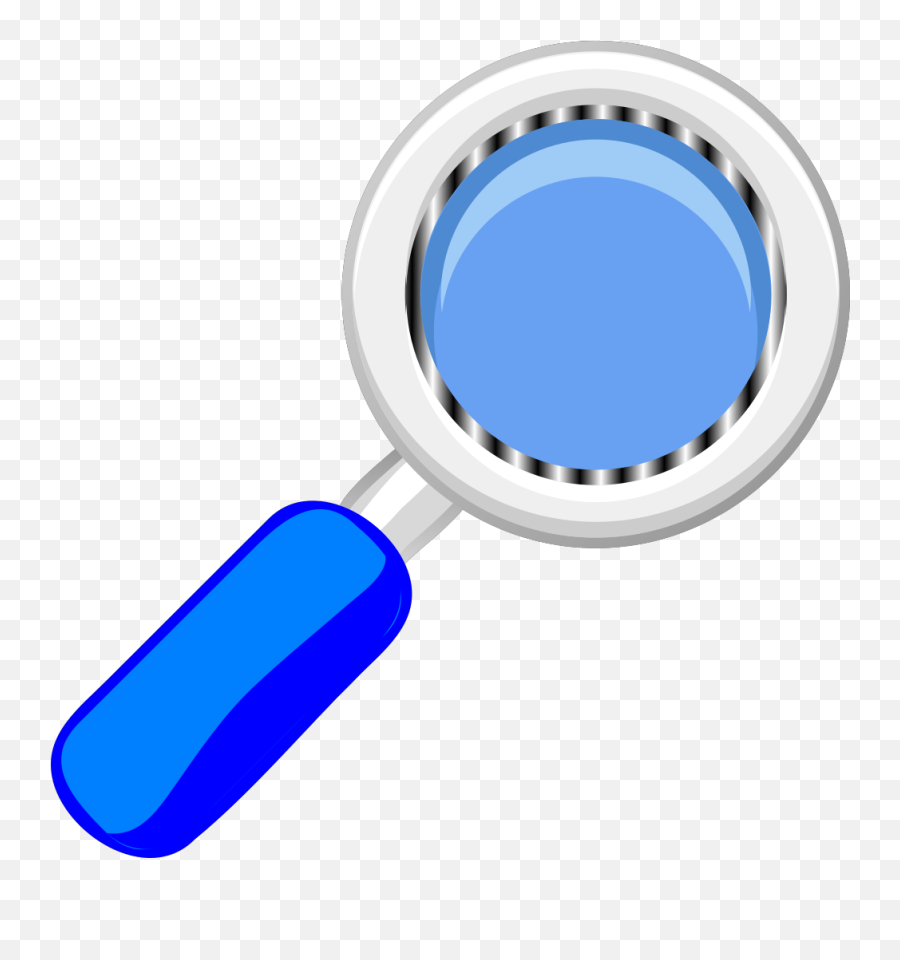 Blue Magnifying Glass Clipart - Clip Art Blue Magnifying Glass Emoji,Find The Emoji Magnifying Glass