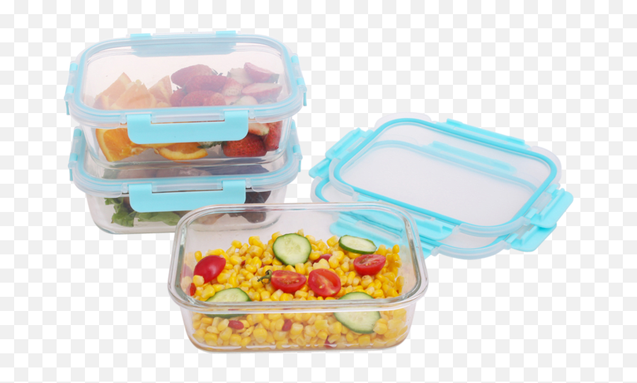 Genicook 6 - Piece Glass Food Storage Set With Locking Lids Food Storage Emoji,Tv And Hook Emoji