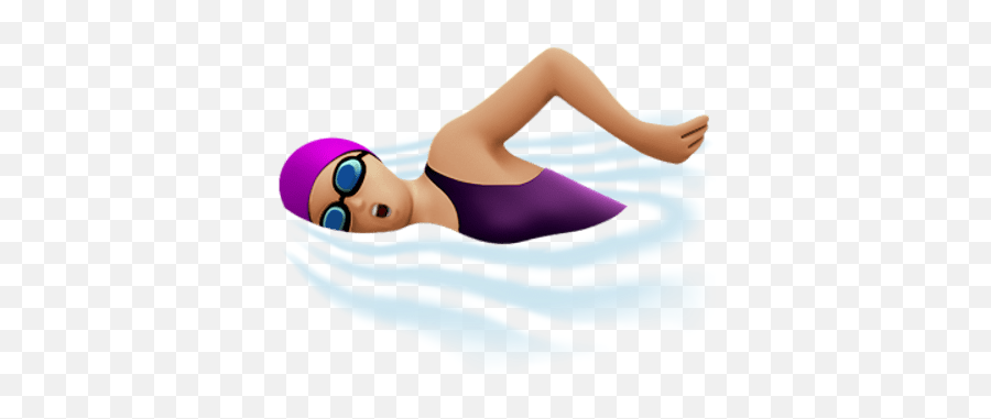 Apple Swimmer Emoji Transparent Png - Swimming Emoji Apple,Swimming Emoji