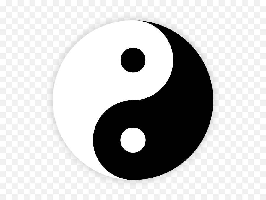 Yin And Yang Symbol - Chinese Sign Black And White Emoji,Emoji Meaning Chart