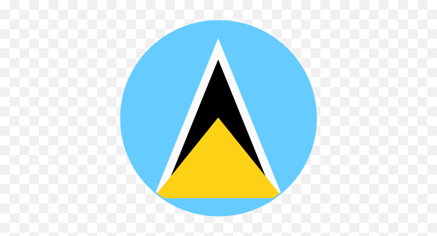 World Flag Stickers For Imessage - Triangle Emoji,St Lucia Flag Emoji