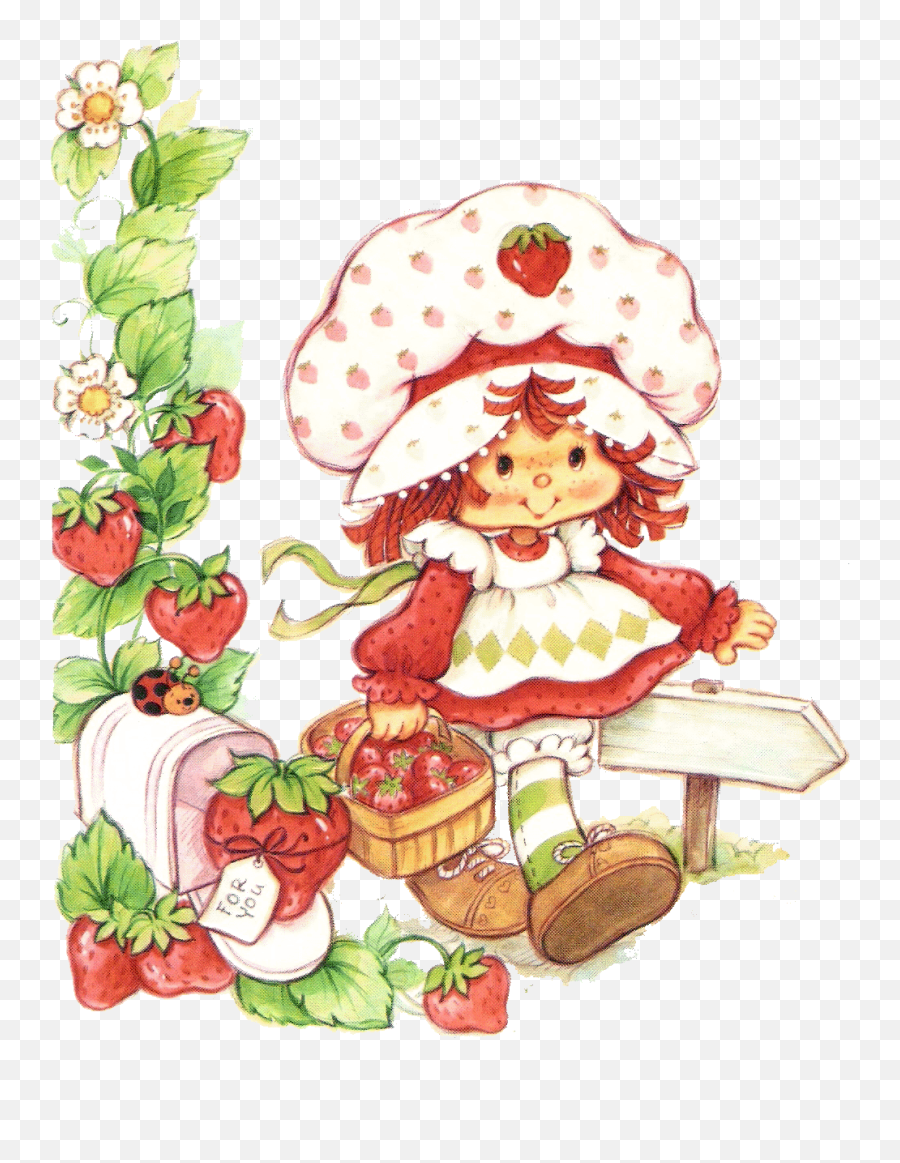 My Love For Strawberry Season - Strawberry Shortcake Vintage Emoji,Shortcake Emoji