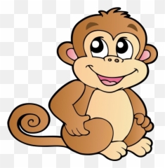 Clipart Eye Monkey Transparent - Cartoon Background Emoji