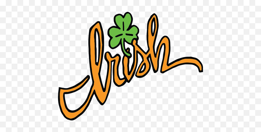 Irish Lettering - Irish Clipart Emoji,Fighting Irish Emoji
