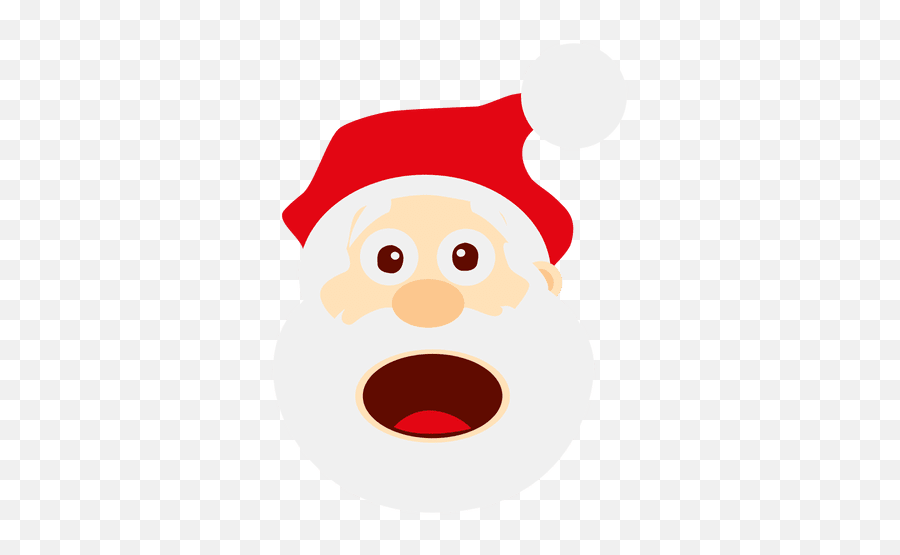 Funny Surprised Santa Emoticon - Cabeza Santa Claus Png Emoji,Runner Emoji