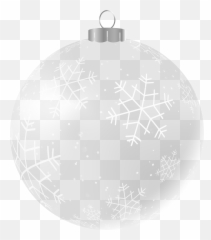 Ornaments clipart black and white - White Christmas Clipart Emoji
