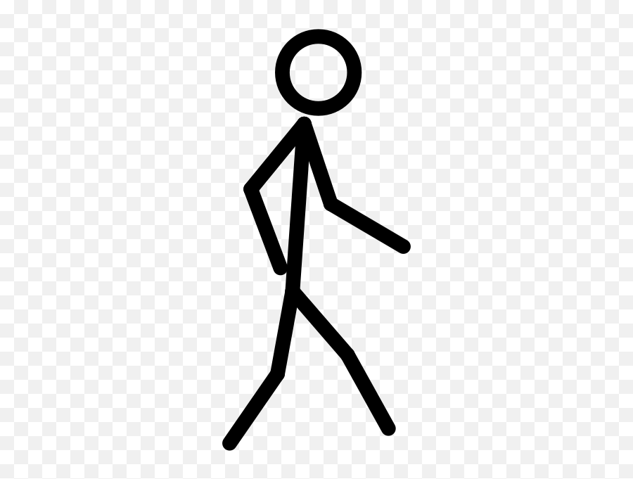 Stick Figure Walking - Stick Man Transparent Background Emoji,Emoji Shirt And Pants