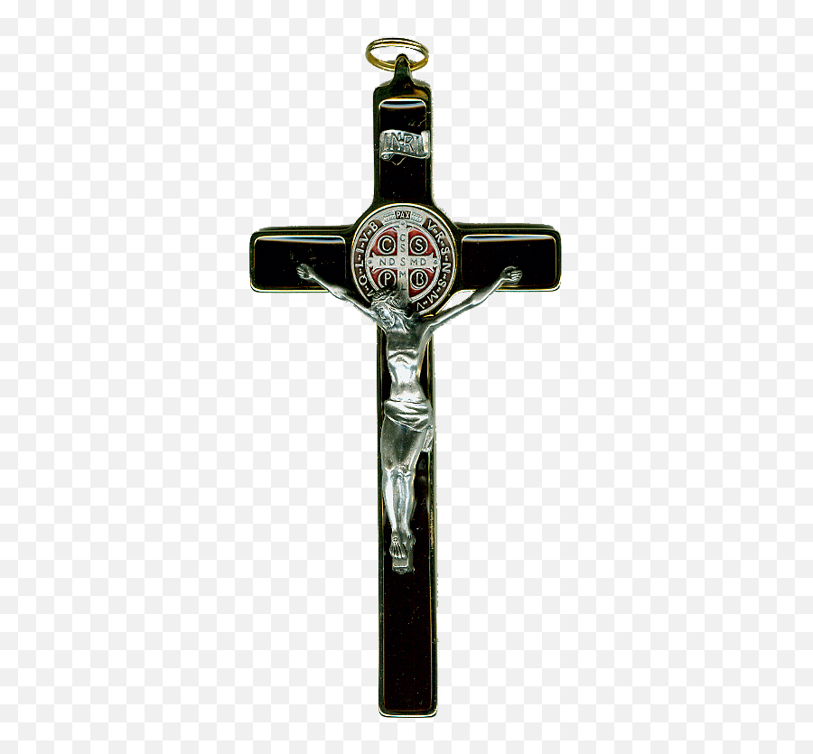 Crucifix Christian Cross Saint Benedict Medal Symbol - St Benedict Cross Transparent Emoji,Crucifix Emoji
