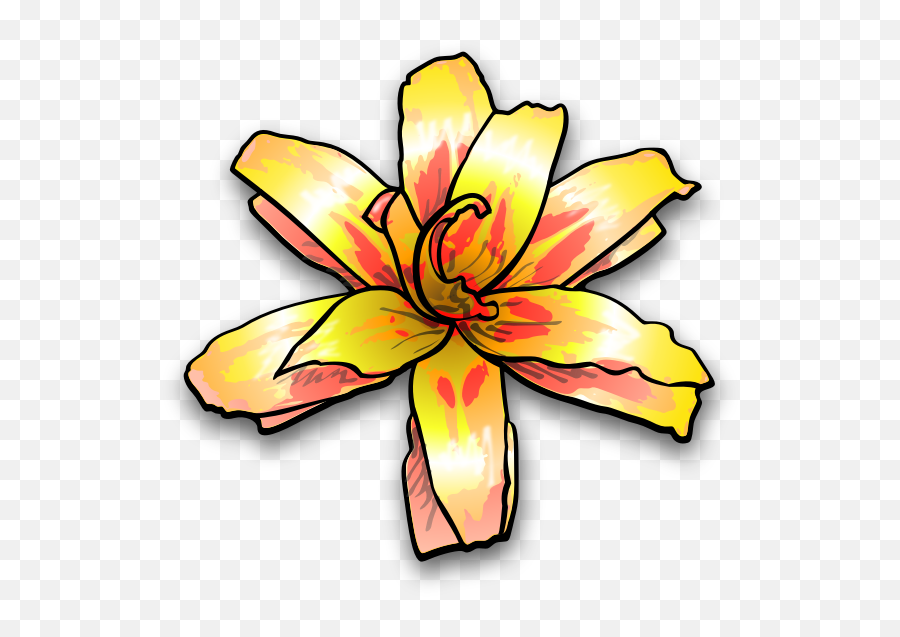 Flower 4 - Yellow Flower Clip Art Emoji,Lily Flower Emoji