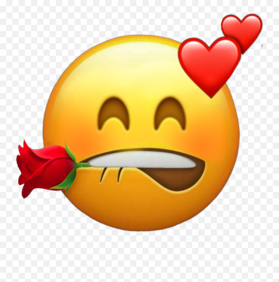 Emoji Emojiandroid Emojiiphone Love Rose Pasion Rosa - Smiley,Rose Gold Emoji
