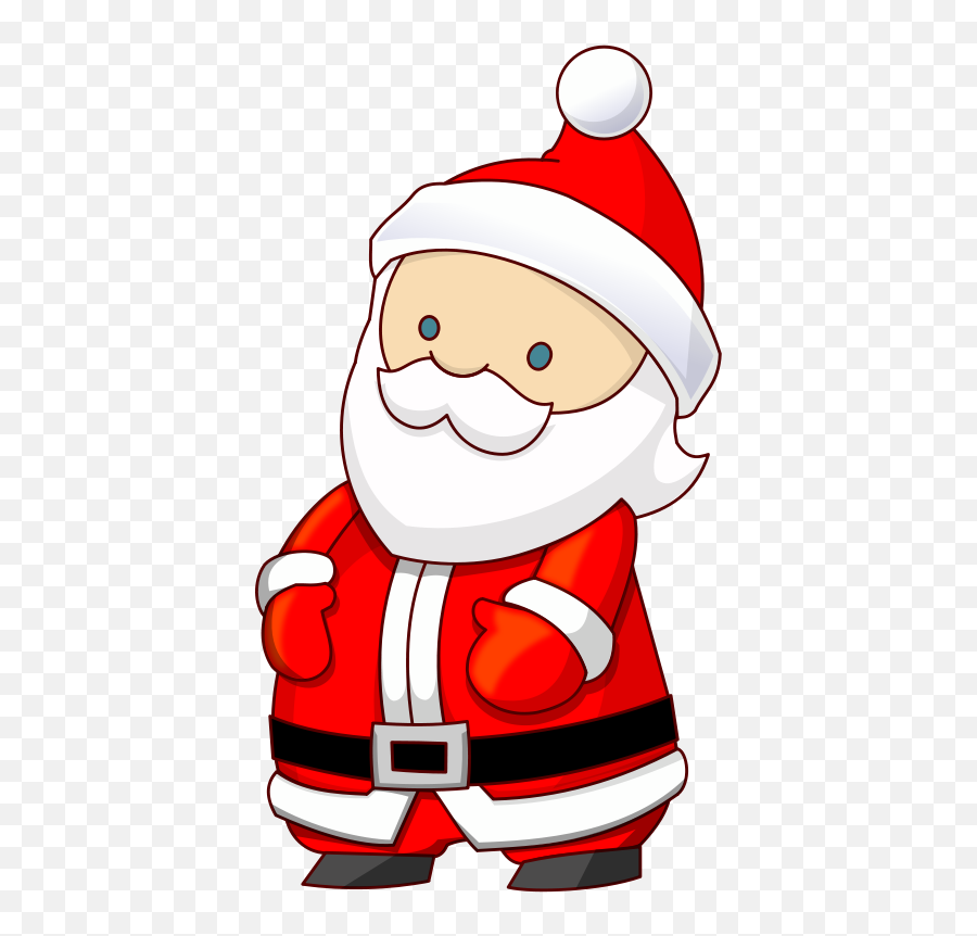 Santa Smiley Face Clip Art - Clipartsco Small Santa Claus Animated Emoji, Santa Emoticons - free transparent emoji 