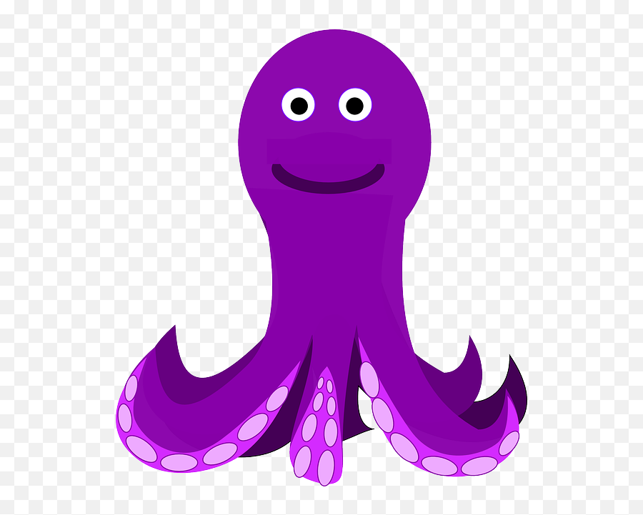 Octopus Purple Happy - Purple Octopus Clipart Emoji,Squid Emoticon