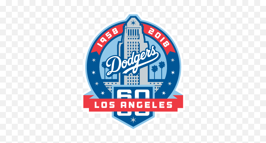 Dodgers Logo Png - Los Angeles Dodgers 60th Anniversary Logo Emoji,Dodgers Emoji