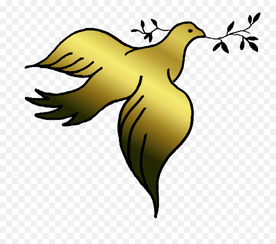 Gold Dove Clipart - Gold Dove Clipart Emoji,Dove Emoji