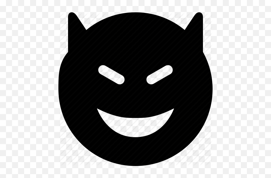 Emoji Black And White Clipart - Evil Face Icon,Demon Emoji