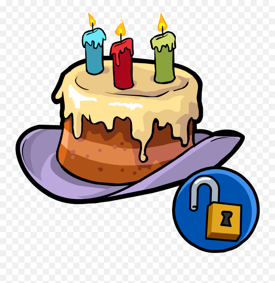 Club Penguin Birthday Cake Party Hat - Club Penguin Birthday Cake Emoji,Emoji Birthday Cake