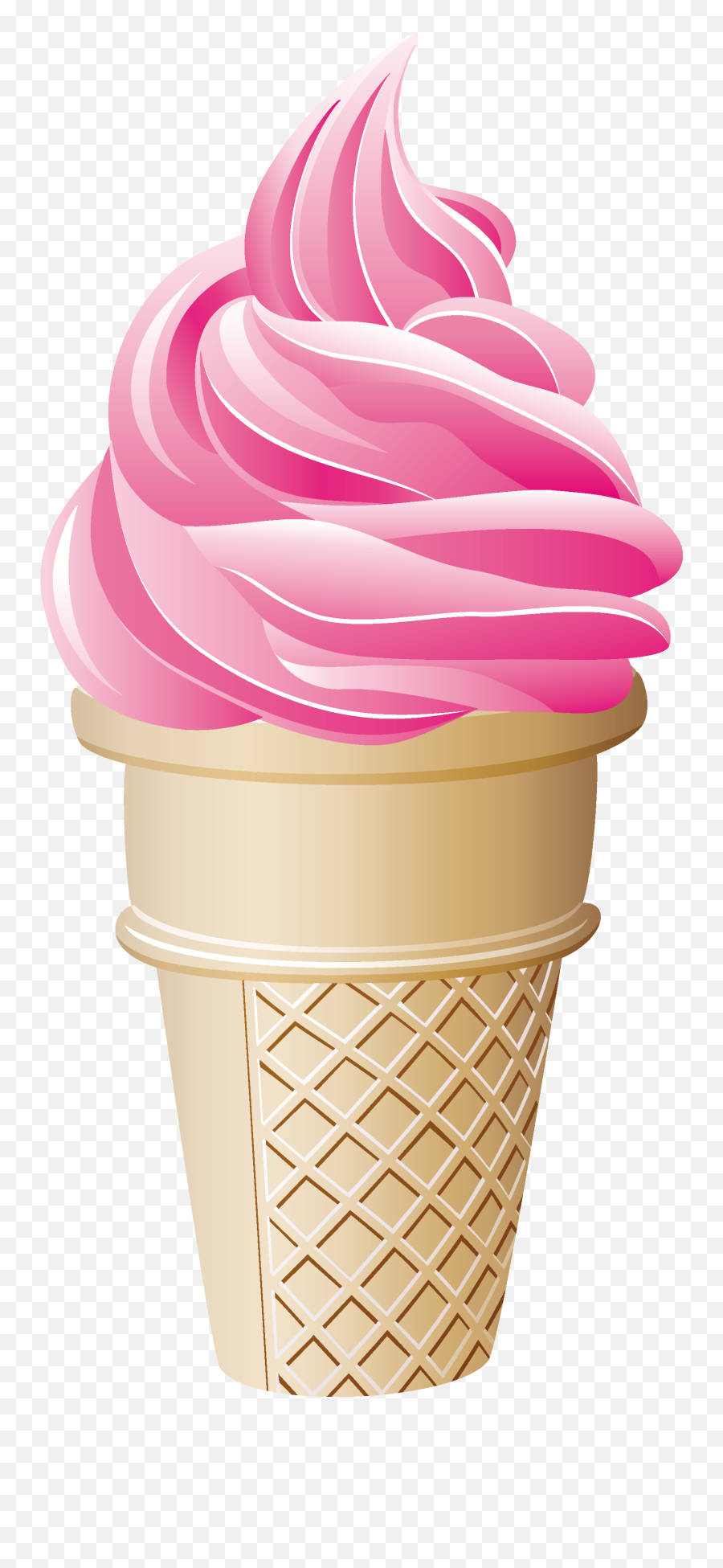 Pink Ice Cream Clipart - Ice Cream Clipart Png Emoji,Ice Cream Cone Emoji