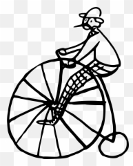 Man Riding - Penny Farthing Bicycle Animated Emoji