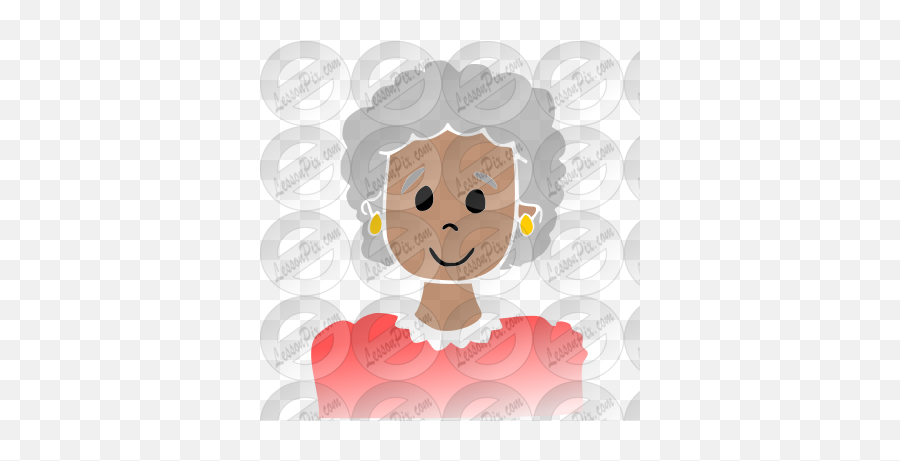 Grandmother Stencil For Classroom - Cartoon Emoji,Grandma Emoticon