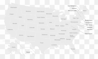 Map Of Usa States With Names White - Us States Emoji,Hawaii Emoji